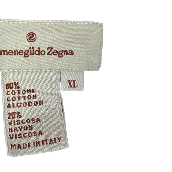 ERMENEGILDO ZENGA | Men’s Tan Plaid Button down Shirt Beige Gray Xl - Picture 9 of 10